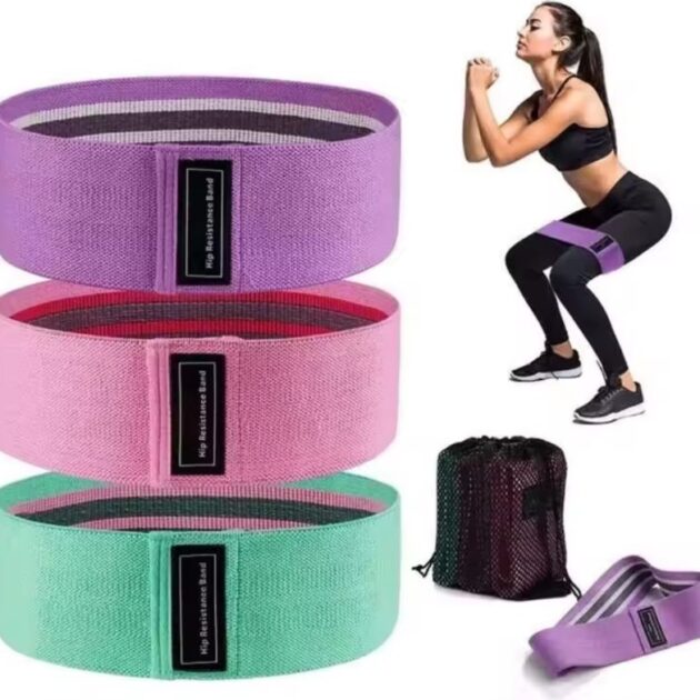أشرطة مقاومة مطاطية لتمارين الأرداف والفخذين